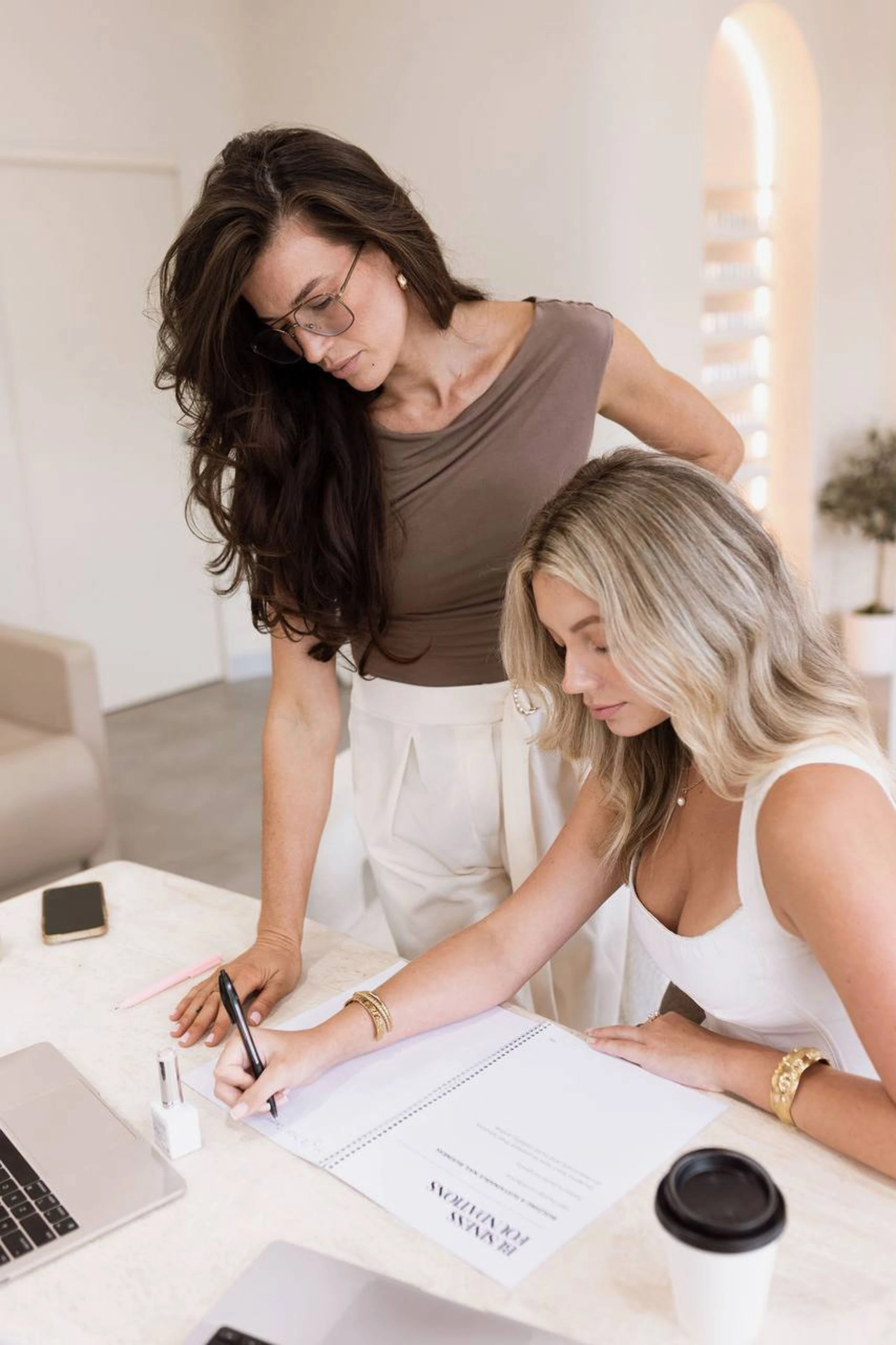 Shannon teaching a student at Front Row Academy